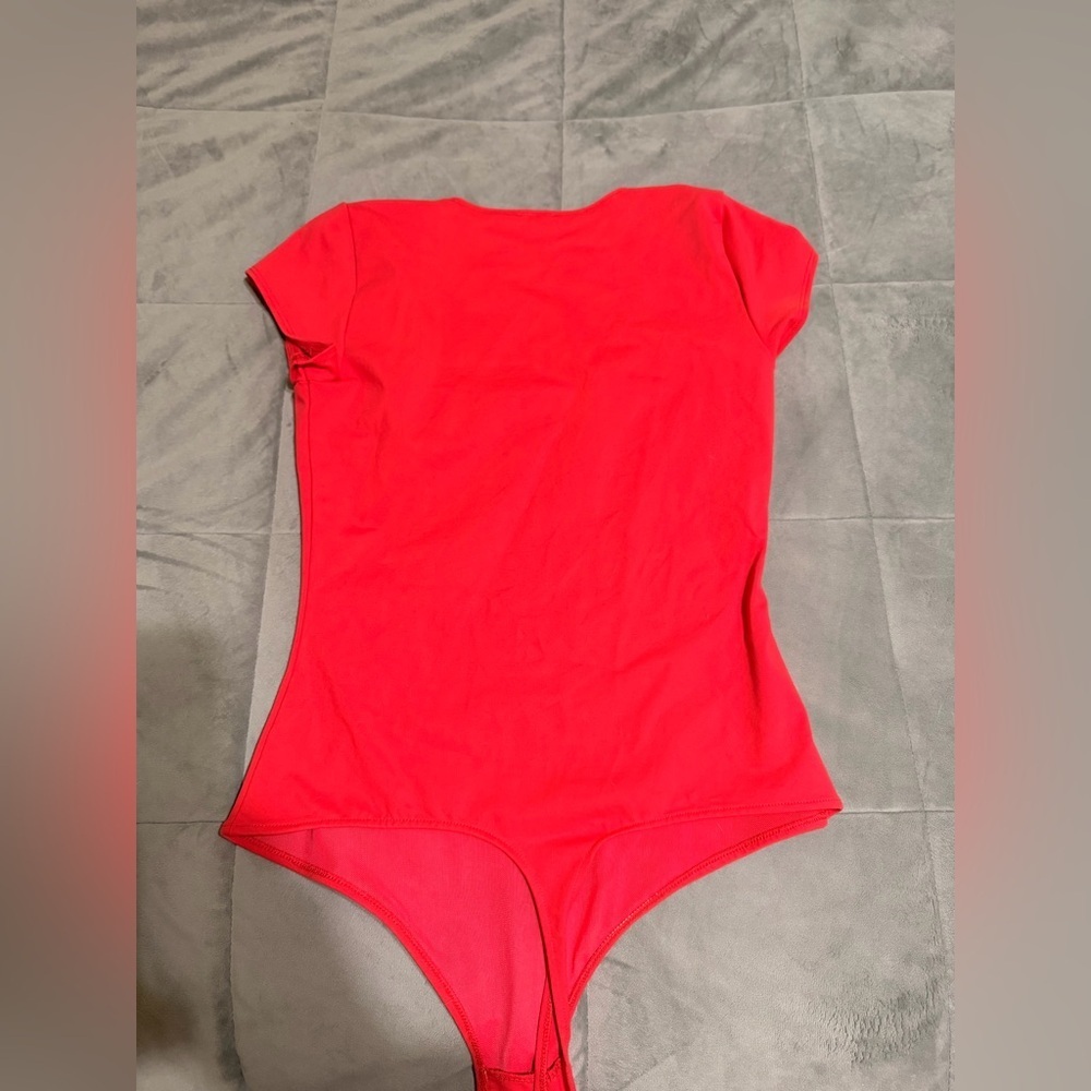 Red Short-Sleeve One-Piece Bodysuit - Picture 2 of 2